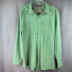 Avalanche Man Green Full Button Down Shirt with Zip Pocket, Size XL MSRP‎ $82